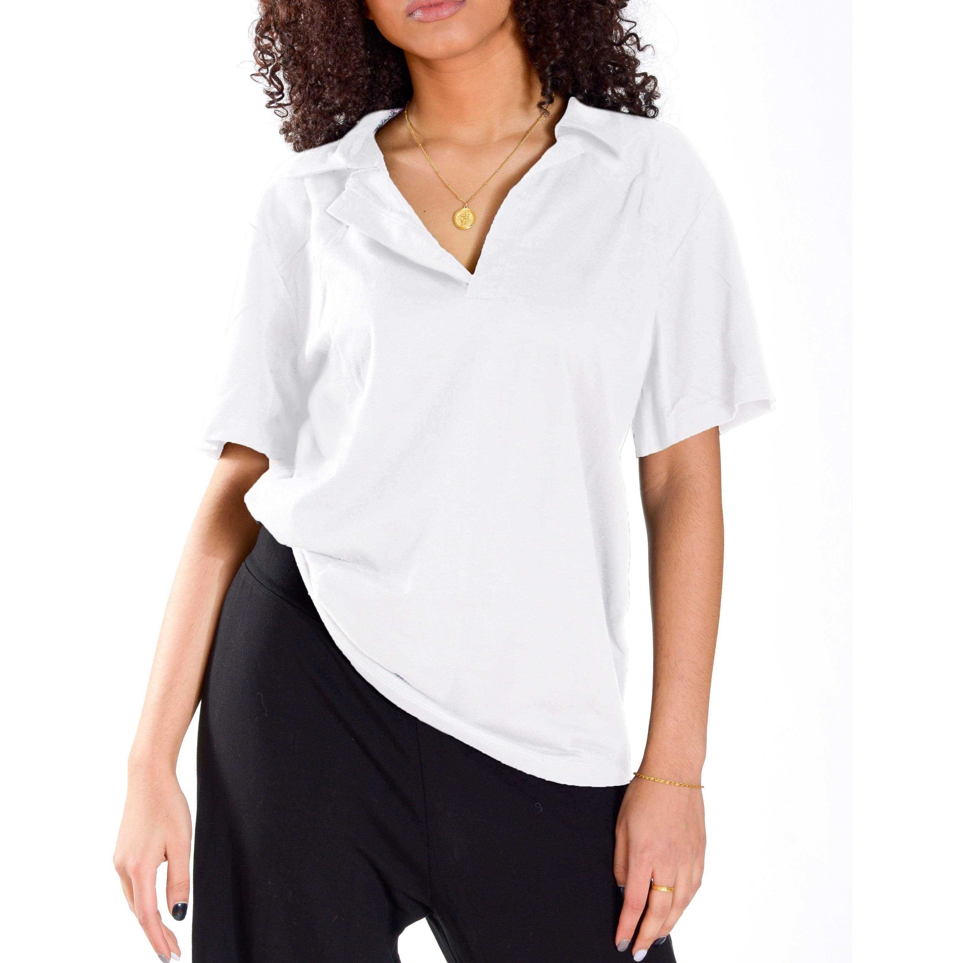 The Cova Womens Top Opening Polo Shirt Polo Shirt Recovawear 691140 Hkma 73